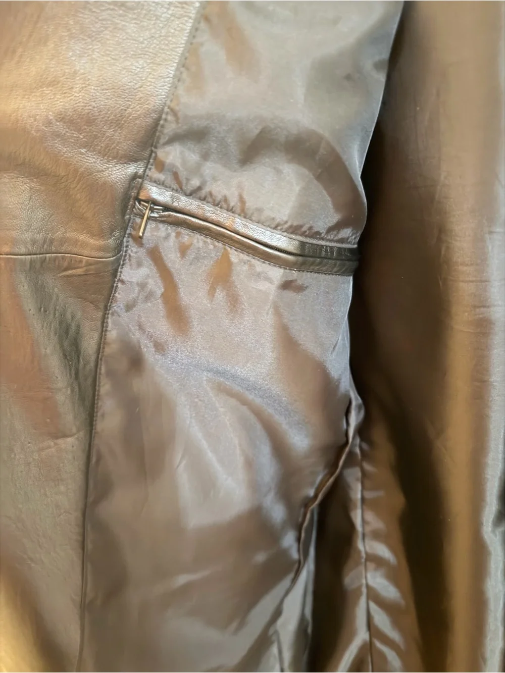 Michael Michelle Leather Blazer